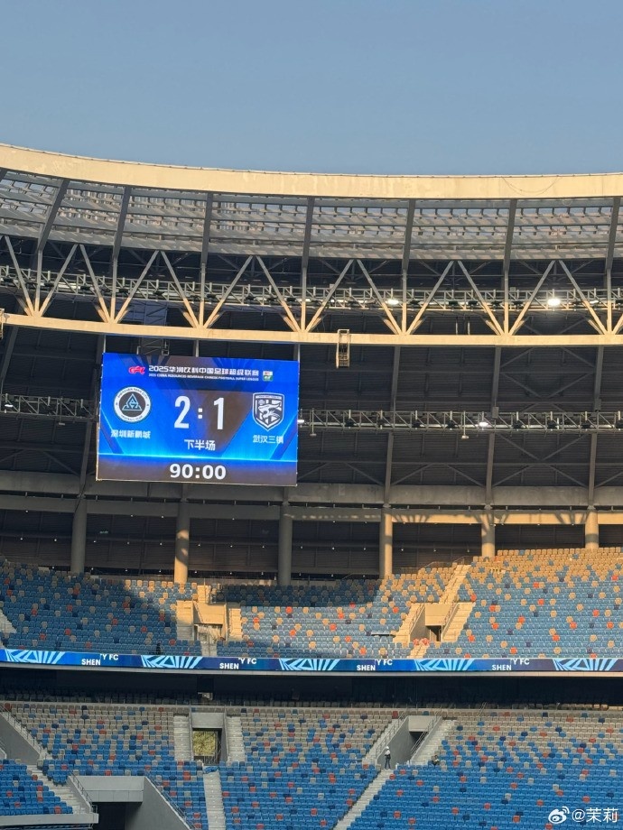 熱身賽：深圳新鵬城在常規(guī)時間2-1勝武漢三鎮(zhèn)，在加時賽2-2戰(zhàn)平